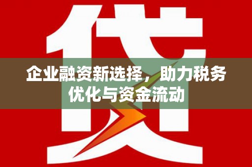万峦企业融资新选择，助力税务优化与资金流动