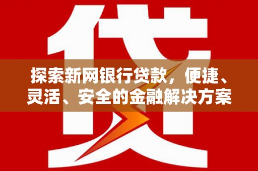 龙游探索新网银行贷款，便捷、灵活、安全的金融解决方案