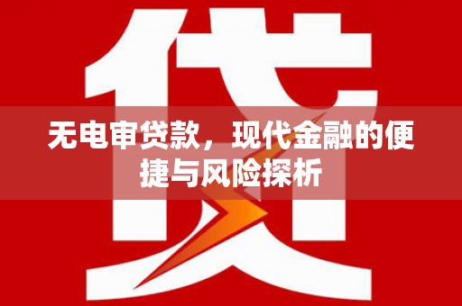 田家庵无电审贷款，现代金融的便捷与风险探析