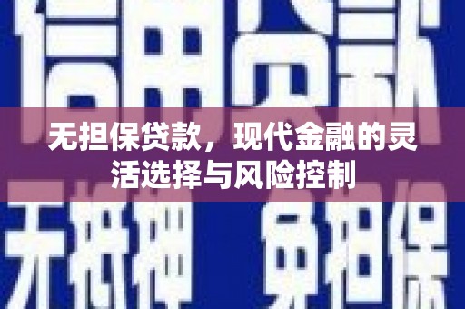 屏边无担保贷款，现代金融的灵活选择与风险控制
