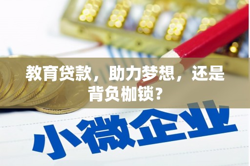 芦洲教育贷款，助力梦想，还是背负枷锁？