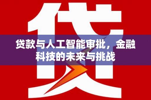 夏县贷款与人工智能审批，金融科技的未来与挑战