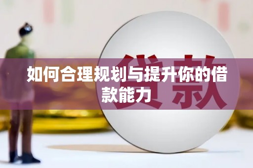 揭东如何合理规划与提升你的借款能力